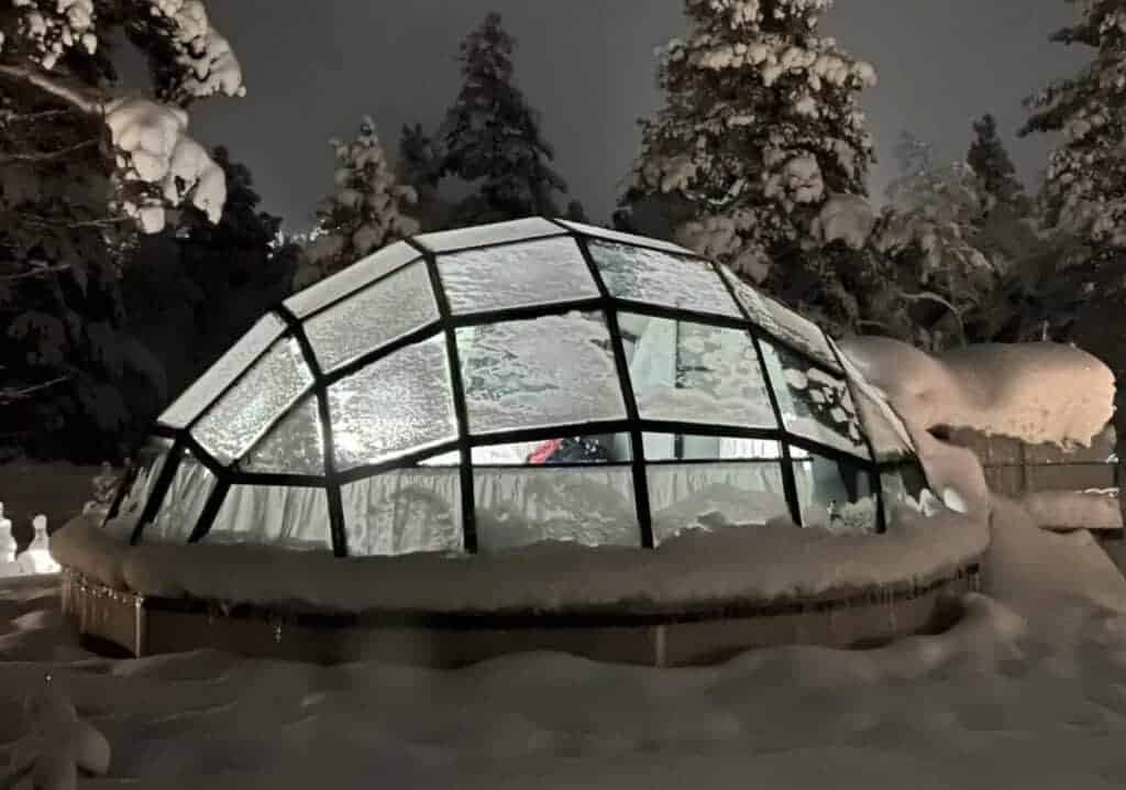glass igloo hotel