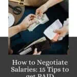 how to negotiate salaries